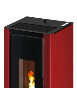 STUFA A PELLET ERMETICA FREEPOINT "INDIGO 7 T2" BORDEAUX 7 KW