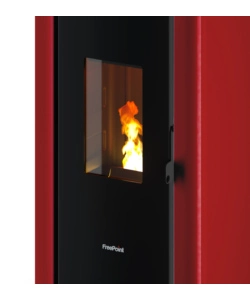 STUFA A PELLET ERMETICA FREEPOINT "INDIGO 7 T2" BORDEAUX 7 KW