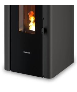STUFA A PELLET ERMETICA FREEPOINT "INDIGO 7 T2" ANTRACITE 7 KW