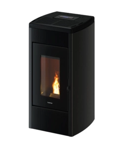 STUFA A PELLET VENTILATA E CANALIZZATA FREEPOINT "DUKE" NERO 13,7 KW CON WI-FI