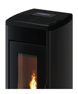 STUFA A PELLET VENTILATA E CANALIZZATA FREEPOINT "DUKE" NERO 13,7 KW CON WI-FI