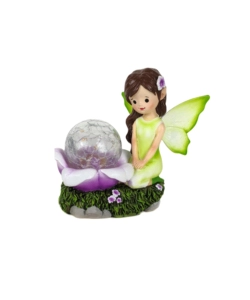 Fata da giardino solare EuroGarden con illuminazione led bianco calso 17x10x15,2 cm