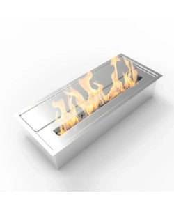 BRUCIATORE PER CAMINO BIOETANOLO DIVINA FIRE IN ACCIAIO INOX 3,5 LT 45,7X18,7X9,5 CM