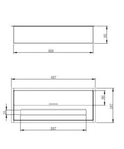 BRUCIATORE PER CAMINO BIOETANOLO DIVINA FIRE IN ACCIAIO INOX 3,5 LT 45,7X18,7X9,5 CM