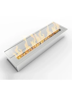 BRUCIATORE PER CAMINO BIOETANOLO DIVINA FIRE IN ACCIAIO INOX 3,5 LT 45,7X18,7X9,5 CM
