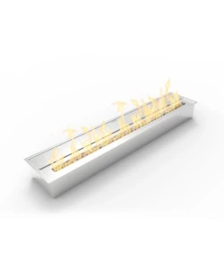 BRUCIATORE PER CAMINO BIOETANOLO DIVINA FIRE IN ACCIAIO INOX 7 LT  91,5X18,7X9,5 CM