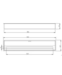 BRUCIATORE PER CAMINO BIOETANOLO DIVINA FIRE IN ACCIAIO INOX 7 LT  91,5X18,7X9,5 CM