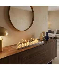 BRUCIATORE BIOETANOLO DIVINA FIRE IN ACCIAO INOX 1,7 LT 90X11X5,3 CM