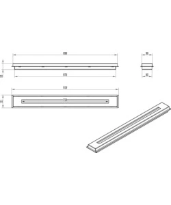 BRUCIATORE BIOETANOLO DIVINA FIRE IN ACCIAO INOX 1,7 LT 90X11X5,3 CM