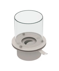 CAMINO BIOETANOLO DA TERRA PER INTERNO ESTERNO DIVINA FIRE "STROMBOLI" IN RESINA BIANCO PERLA Ø60X56 CM