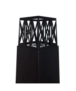 CAMINO BIOETANOLO DA TERRA PER ESTERNO DIVINA FIRE "VULCANO" IN ACCIAIO NERO 40X40X145 CM