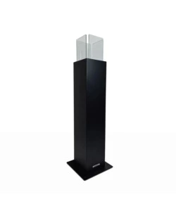 CAMINO BIOETANOLO DA TERRA PER ESTERNO DIVINA FIRE "CAPRI 110" IN ACCIAIO NERO 30X30X110 CM