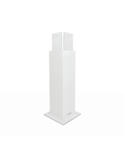 CAMINO BIOETANOLO DA TERRA PER ESTERNO DIVINA FIRE "CAPRI 70" IN ACCIAIO BIANCO 30X30X70 CM