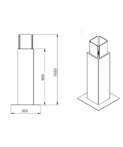 CAMINO BIOETANOLO DA TERRA PER ESTERNO DIVINA FIRE "CAPRI 110" IN ACCIAIO BIANCO 30X30X110 CM