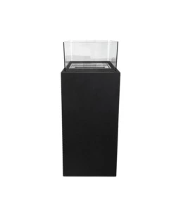 CAMINO BIOETANOLO DA TERRA PER INTERNO ESTERNO DIVINA FIRE "ISCHIA" IN ACCIAIO NERO 40X40X115 CM