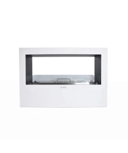 CAMINO BIOETANOLO DA TERRA PER INTERNO ESTERNO DIVINA FIRE "GIOTTO S" IN ACCIAIO BIANCO 100X30X70 CM