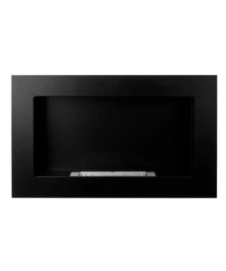 CAMINO BIOETANOLO DA PARETE DIVINA FIRE "PISA" IN ACCIAIO INOX NERO 65X12X40 CM