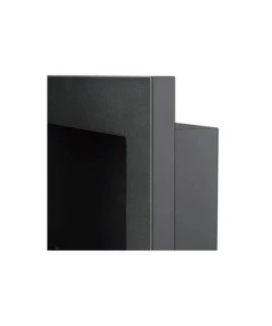 CAMINO BIOETANOLO DA PARETE DIVINA FIRE "LUCCA" IN ACCIAIO NERO 90X12X40 CM