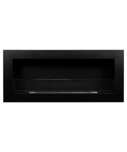 CAMINO BIOETANOLO DA PARETE DIVINA FIRE "LIVORNO" IN ACCIAIO NERO 90X40 CM