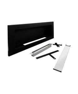 CAMINO BIOETANOLO DA PARETE DIVINA FIRE "LIVORNO" IN ACCIAIO NERO 90X40 CM