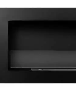 CAMINO BIOETANOLO DA INCASSO DIVINA FIRE "LIVORNO 120" IN ACCIAIO NERO 120X40 CM