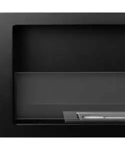 CAMINO BIOETANOLO DA INCASSO DIVINA FIRE "FURORE 120" IN ACCIAIO NERO 120X40 CM