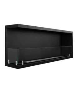 CAMINO BIOETANOLO DA INCASSO DIVINA FIRE "SUTRI 120" IN ACCIAIO NERO 120X45 CM