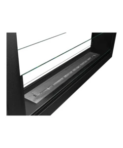 CAMINO BIOETANOLO DA INCASSO 2 LATI DIVINA FIRE "MONTEFALCO 90" IN ACCIAIO NERO 90X15,2X40 CM