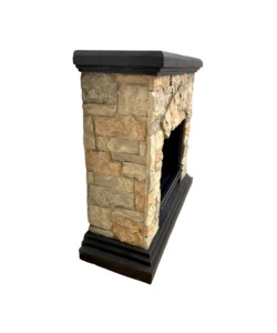 CAMINO BIOETANOLO DA TERRA DIVINA FIRE "BELLUNO" IN RESINA EFFETTO FINTA PIETRA 105X38X100 CM