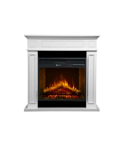 CAMINO ELETTRICO DA TERRA DIVINA FIRE "JEFFERSON" IN LEGNO BIANCO 89,5X90,5X28 CM