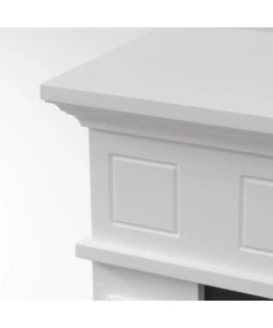 CAMINO ELETTRICO DA TERRA DIVINA FIRE "JEFFERSON" IN LEGNO BIANCO 89,5X90,5X28 CM
