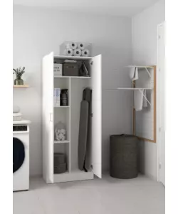 ARMADIO MULTIFUNZIONE 2 ANTE BIANCO 70X36X180,9 CM