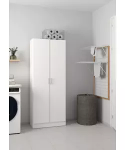 ARMADIO MULTIFUNZIONE 2 ANTE BIANCO 70X36X180,9 CM