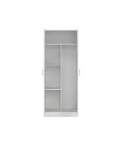 ARMADIO MULTIFUNZIONE 2 ANTE BIANCO 70X36X180,9 CM