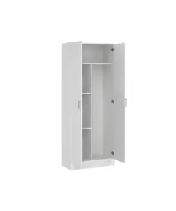 ARMADIO MULTIFUNZIONE 2 ANTE BIANCO 70X36X180,9 CM