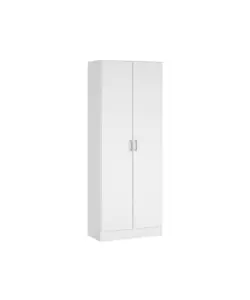 ARMADIO MULTIFUNZIONE 2 ANTE BIANCO 70X36X180,9 CM