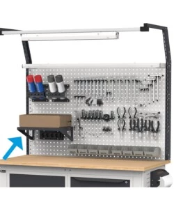 MENSOLA REVERISIBILE FAMI "PICCOLA" PER PANNELLO FORO QUADRO IN ACCIAIO ANTRACITE 30 CM