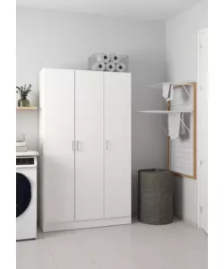 ARMADIO MULTIFUNZIONE 3 ANTE BIANCO 104,2X36X180,9 CM