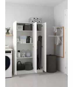 ARMADIO MULTIFUNZIONE 3 ANTE BIANCO 104,2X36X180,9 CM