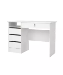 SCRIVANIA CON CASSETTI BIANCO 109,3,48,5X75,6 CM