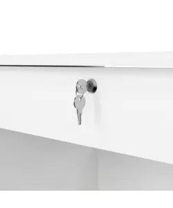 SCRIVANIA CON CASSETTI BIANCO 109,3,48,5X75,6 CM