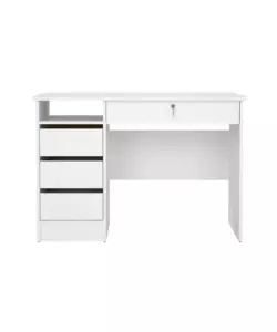 SCRIVANIA CON CASSETTI BIANCO 109,3,48,5X75,6 CM