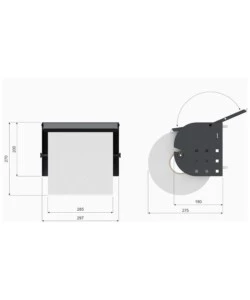 PORTA ROTOLO DA PARETE FAMI PER PANNELLO FORO QUADRO IN ACCIAIO ANTRACITE Ø 24/30 CM