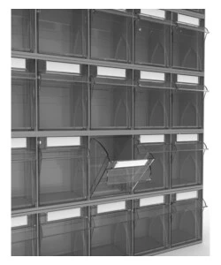 CASSETTIERA PORTA MINUTERIA FAMI "VISUAL BOX" 5 CASSETTI IN PLASTICA ANTRACITE 60X14X16,8 CM