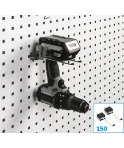 SET 10 PEZZI GANCIO CON PUNTALE FAMI "THE BLOCK" PER PANNELLO FORO QUADRO ANTIRIBALTAMENTO 150 MM