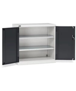 ARMADIETTO CON ANTE A BATTENTE FAMI "PERFOM" IN LAMIERA GRIGIO E ANTRACITE 102,3X55,5X100 CM