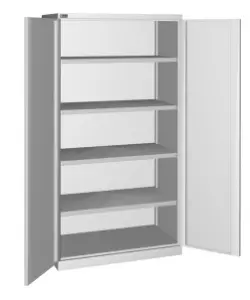 ARMADIO IN METALLO FAMI "PERFOM" CON 4 RIPIANI GRIGIO CHIARO 102,3x55,5X200 CM