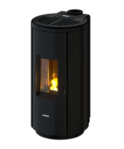 STUFA A PELLET ERMETICA FREEPOINT "CHROME 7 NG" NERO 7 KW