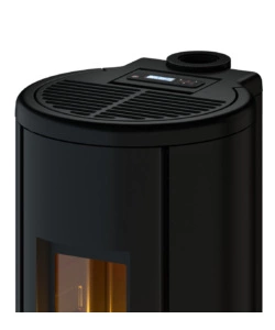 STUFA A PELLET ERMETICA FREEPOINT "CHROME 7 NG" NERO 7 KW
