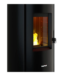 STUFA A PELLET ERMETICA FREEPOINT "CHROME 7 NG" NERO 7 KW